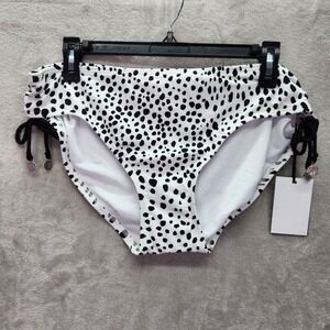 DKNY‎ Bikini Bottoms Womens Size XL Swimsuit Spotted 4-Way Stretch UV Protection